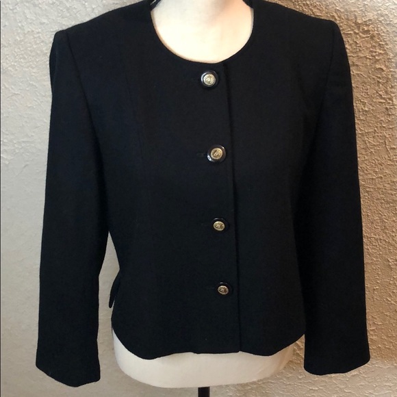 Vintage Pendleton Black Wool Jacket Women's 10P - Picture 1 of 9